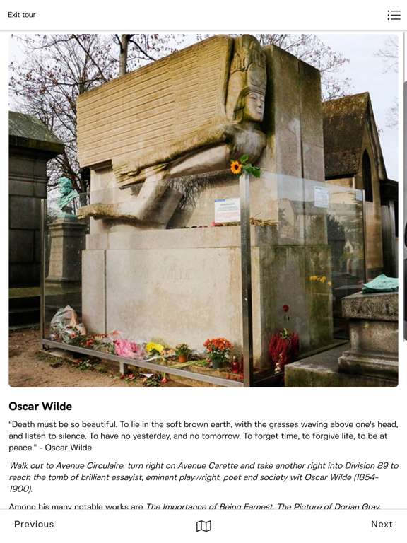 Pere-Lachaise iPad screenshot 6 - Travel app