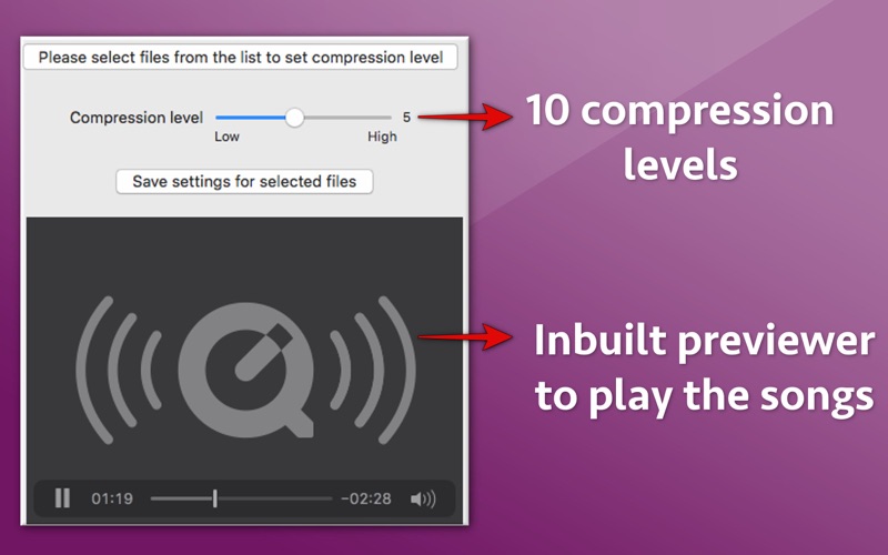 Screenshot #3 pour Music and Audio Compressor