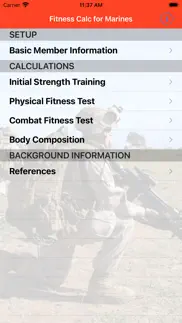 fitness calc for marines iphone screenshot 1