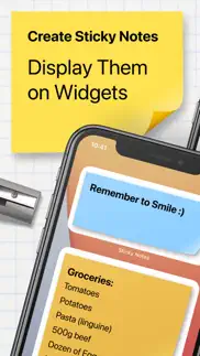 sticky notes widget+ iphone screenshot 1