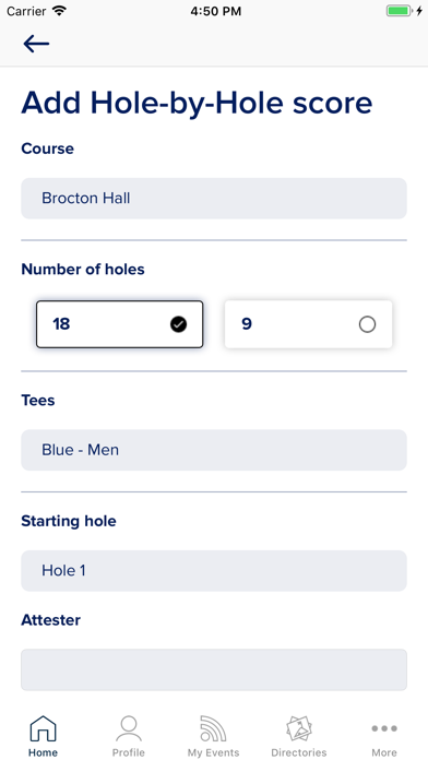 BRS Golf Live Scoring Screenshot