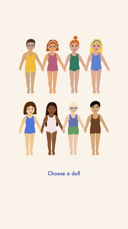 Dress up a paper doll game