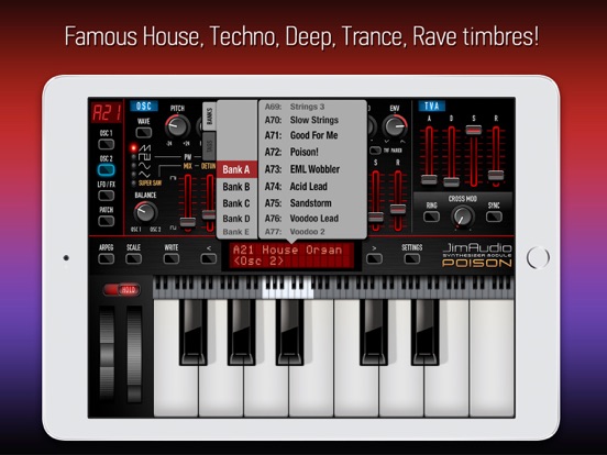 Poison-202 Vintage Synthesizer iPad app afbeelding 2