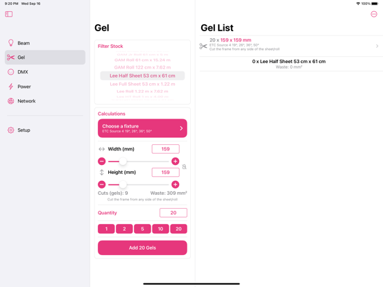 ShowTool LD iPad app afbeelding 2