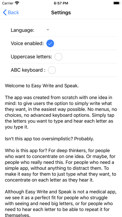 Screenshot #2 pour Easy Write and Speak