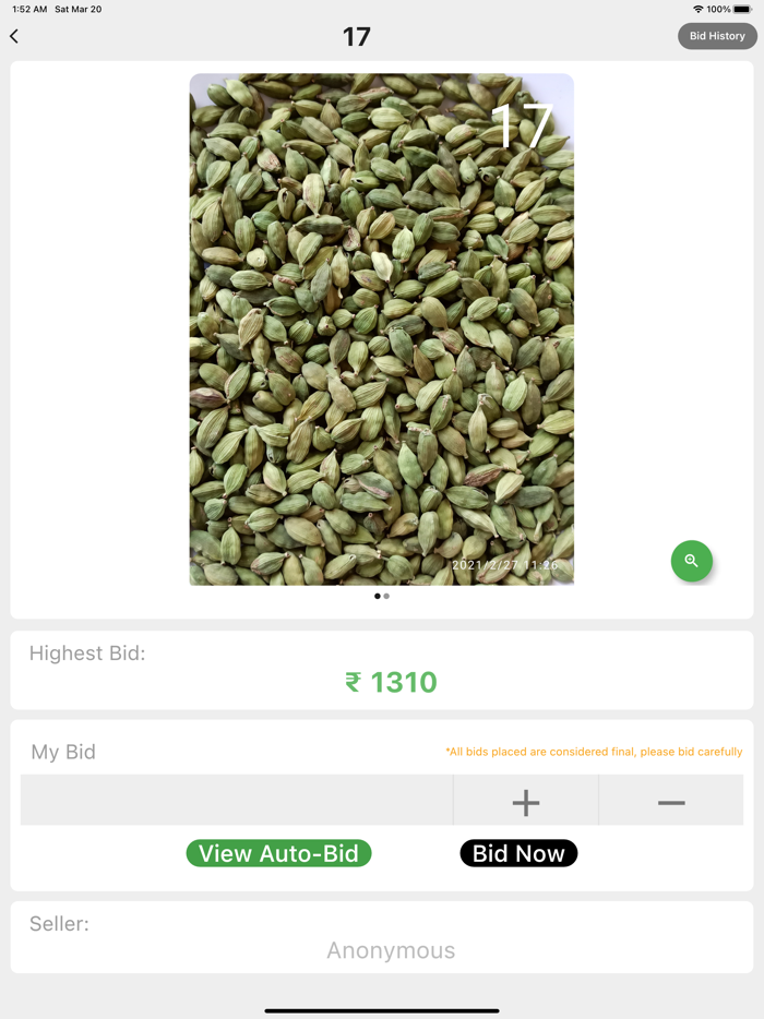 Cardamom Auction