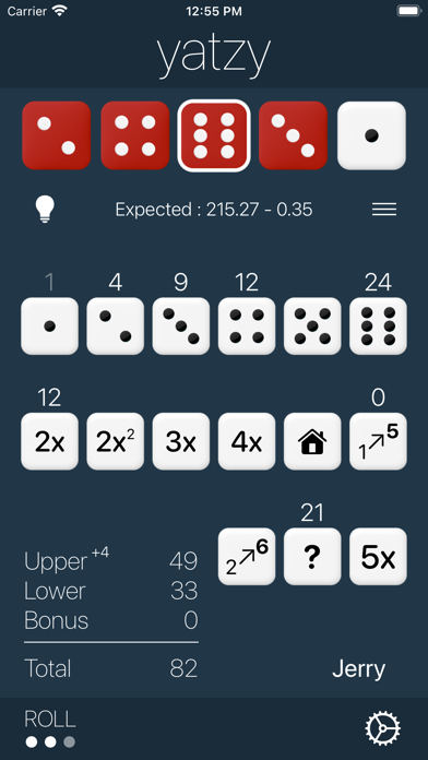Yatzy Solitaire Screenshot