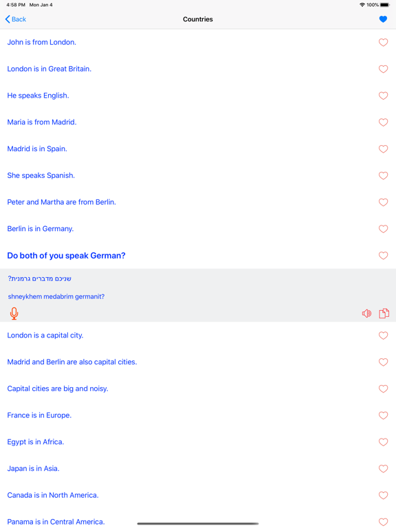 Screenshot #5 pour Learn Hebrew Offline Travel