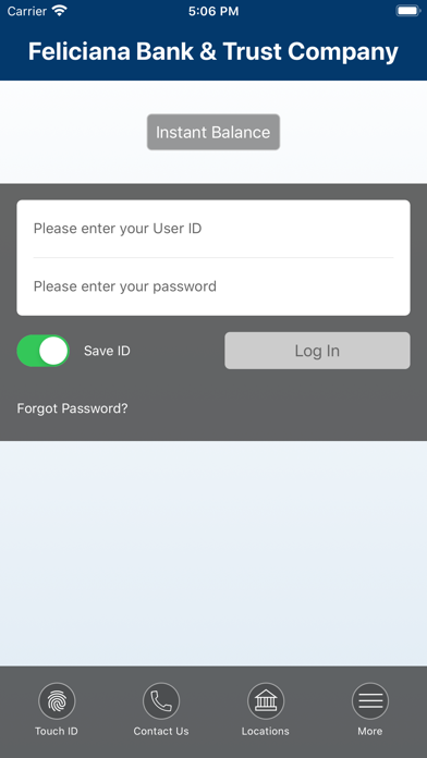 Feliciana Bank and Trust Screenshot