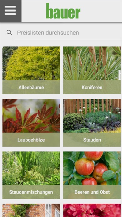 Screenshot #1 pour Preisliste Bauer Baumschulen