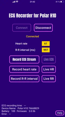Game screenshot ECG EKG Recorder for Polar H10 hack