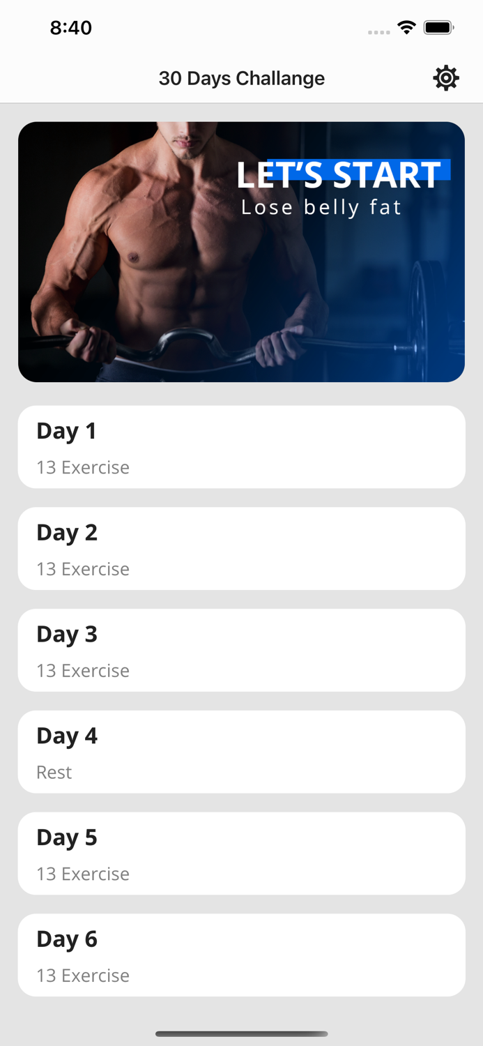 30 Day Workout Fitness at Home