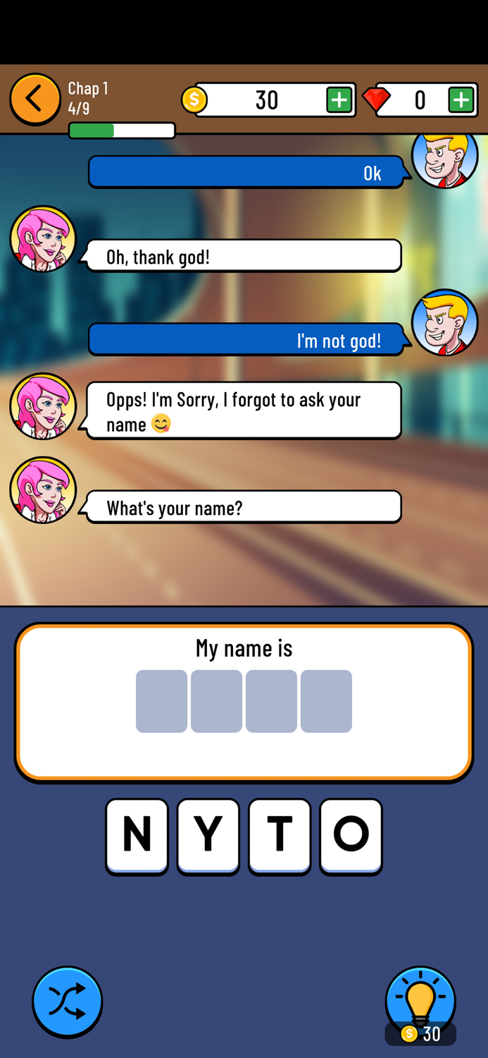 Messages Story Fun Word Game