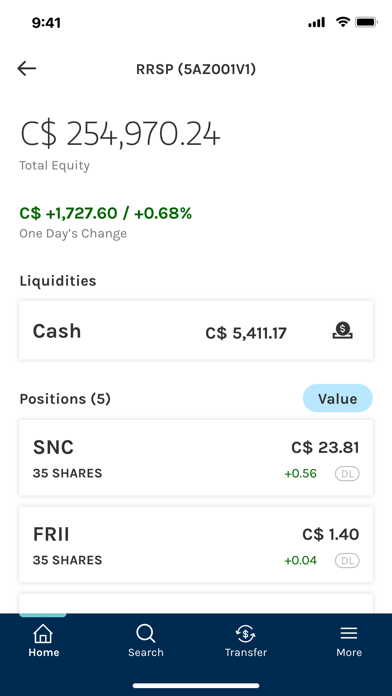 Morgan Stanley Wealth Canada Screenshot