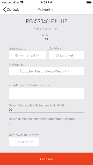 proFIT Anbieter Screenshot