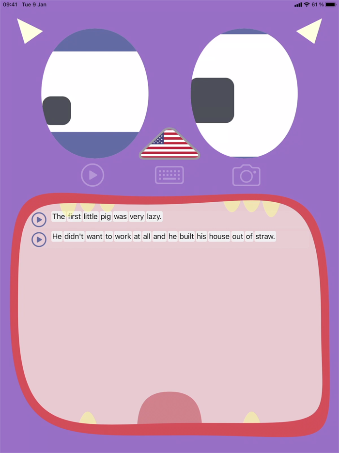 Monster reader for kid toddler