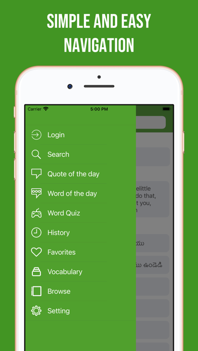 Telugu-English Dictionary Screenshot