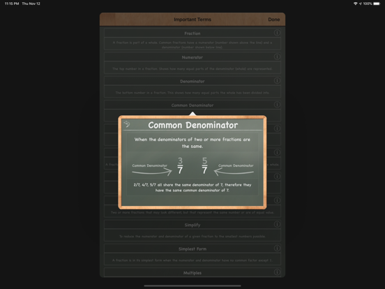 MathBoard Fractions iPad app afbeelding 8