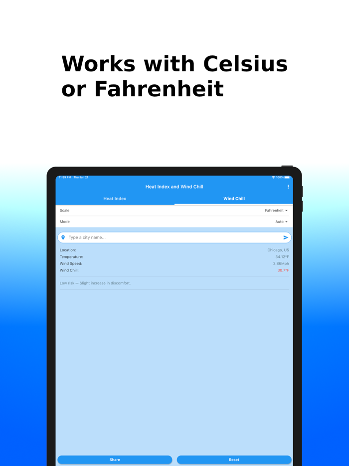 Heat Index and Wind Chill