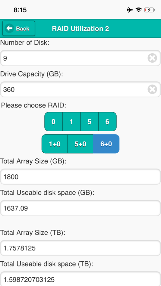 #7. Bandwidth RAID Calculator (iOS) Av: Chuk Fong Ng
