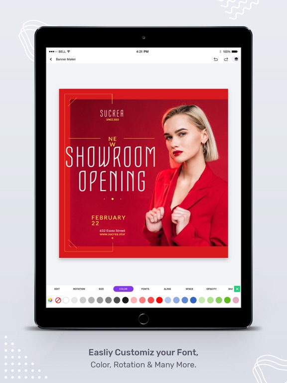 Banner Maker : Ad Maker iPad screenshot 4 - Graphics & Design app