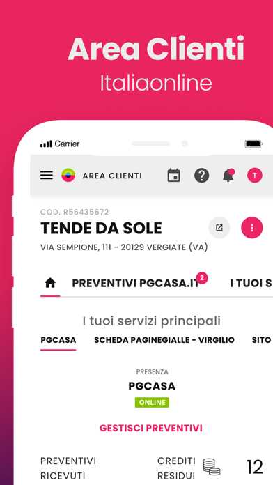 Italiaonline Area Clienti Screenshot 1 - AppWisp.com Italiaonline Area Clienti Screenshot 1 - AppWisp.com