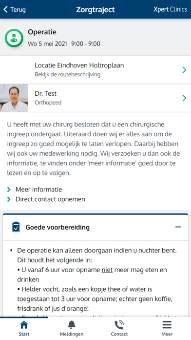 Mijn Xpert Clinics Screenshot