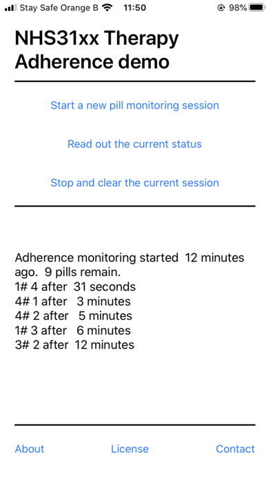 NHS31xx Therapy Adherence Screenshot