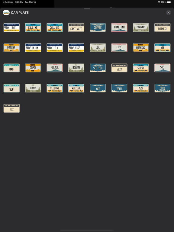 Screenshot #5 pour CAR PLATE Sticker Pack