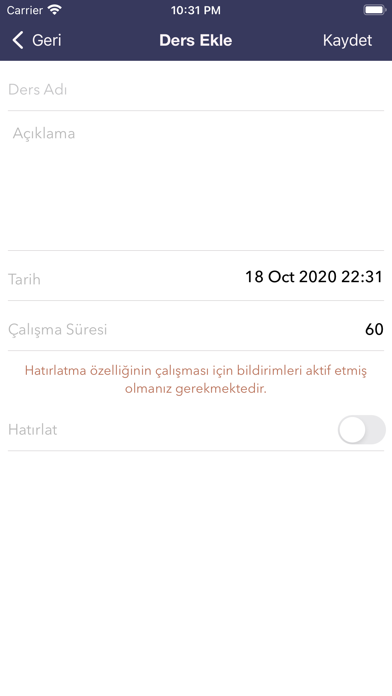 Screenshot #3 pour Çalışma Programı