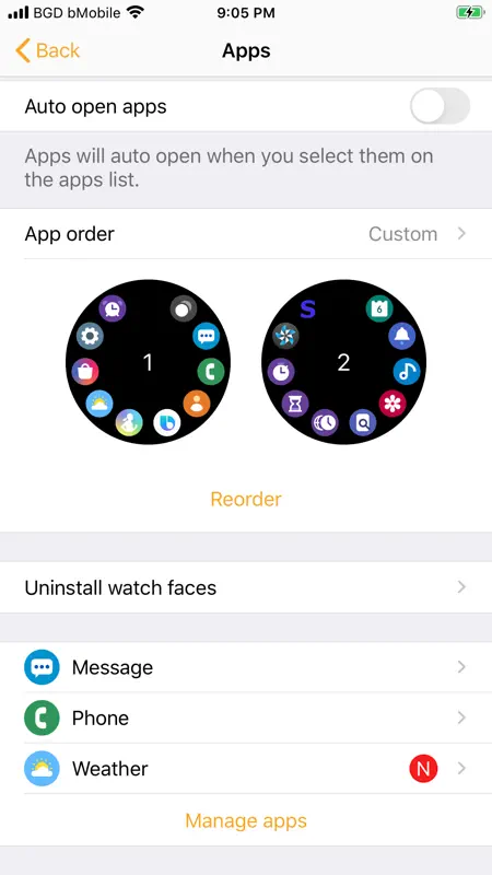 Samsung Galaxy Watch (Gear S) screenshot 6 of 10