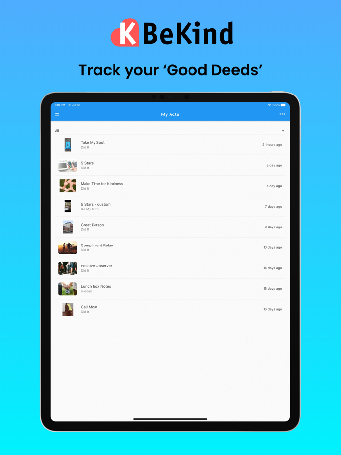 BeKind Acts of Kindness Ideas