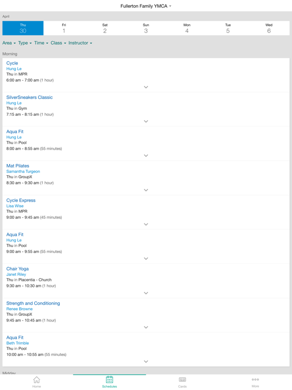 YMCA of Orange County iPad screenshot