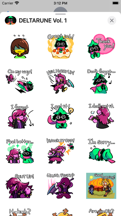 DELTARUNE Stickers Vol. 1 Screenshot 2 - AppWisp.com DELTARUNE Stickers Vol. 1 Screenshot 2 - AppWisp.com