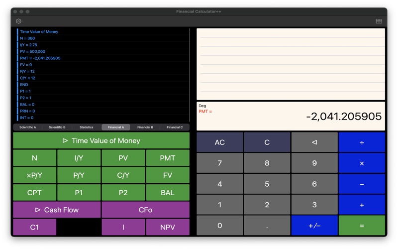Screenshot #1 pour Financial Calculator++