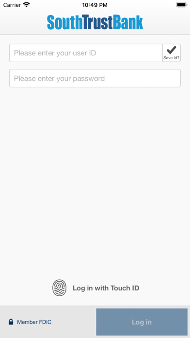 SouthTrust Bank Business Screenshot