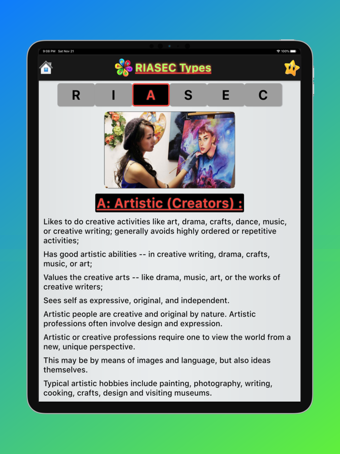 Holland Codes - RIASEC Test