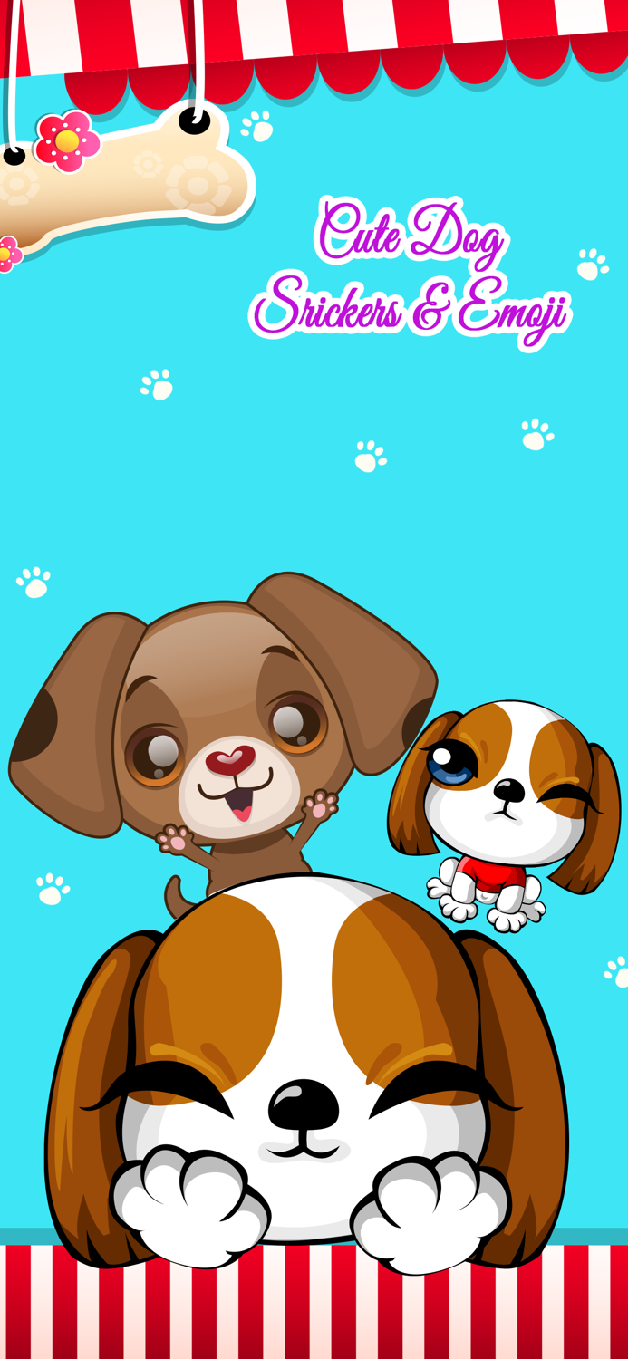 Cute Dog Stickers and Emoji
