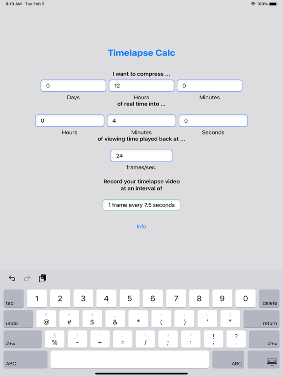 Screenshot #5 pour Timelapse Calc
