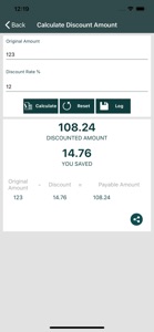 Discount Calculator (%) screenshot #4 for iPhone