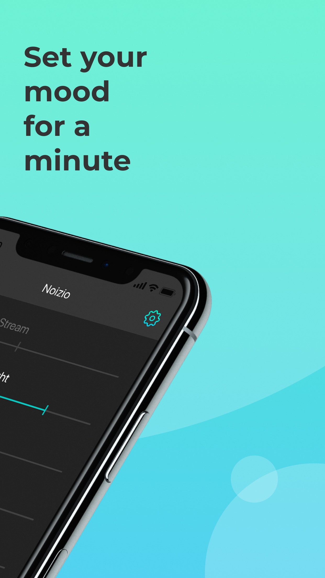 Screenshot do app Noizio — focus, relax, sleep