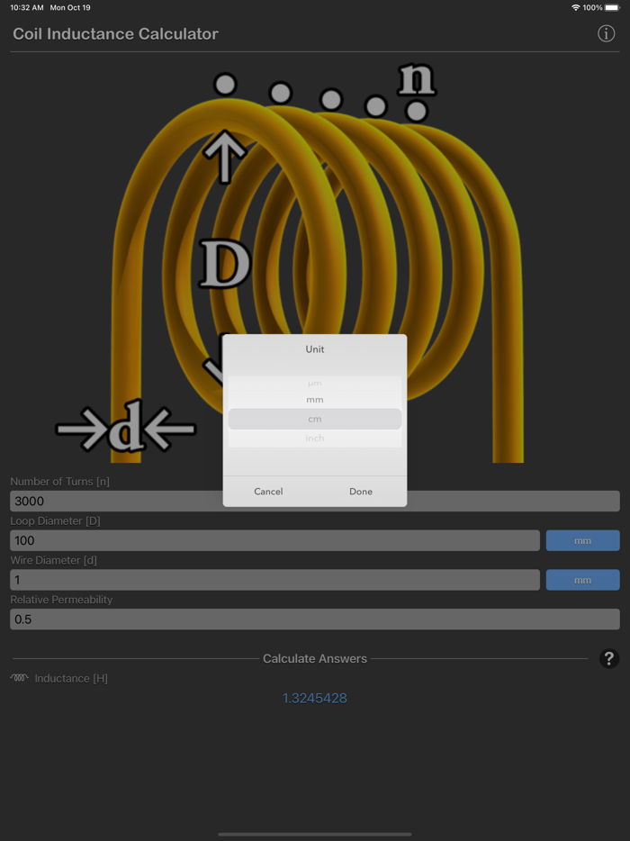 Coil Inductance Calculator