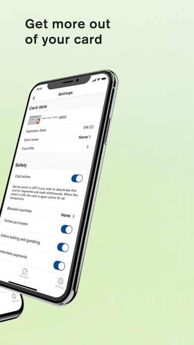 Credit Suisse Prepaid Cards Screenshot