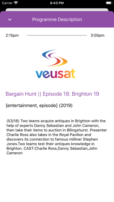 VEUSAT - TV Guide Screenshot
