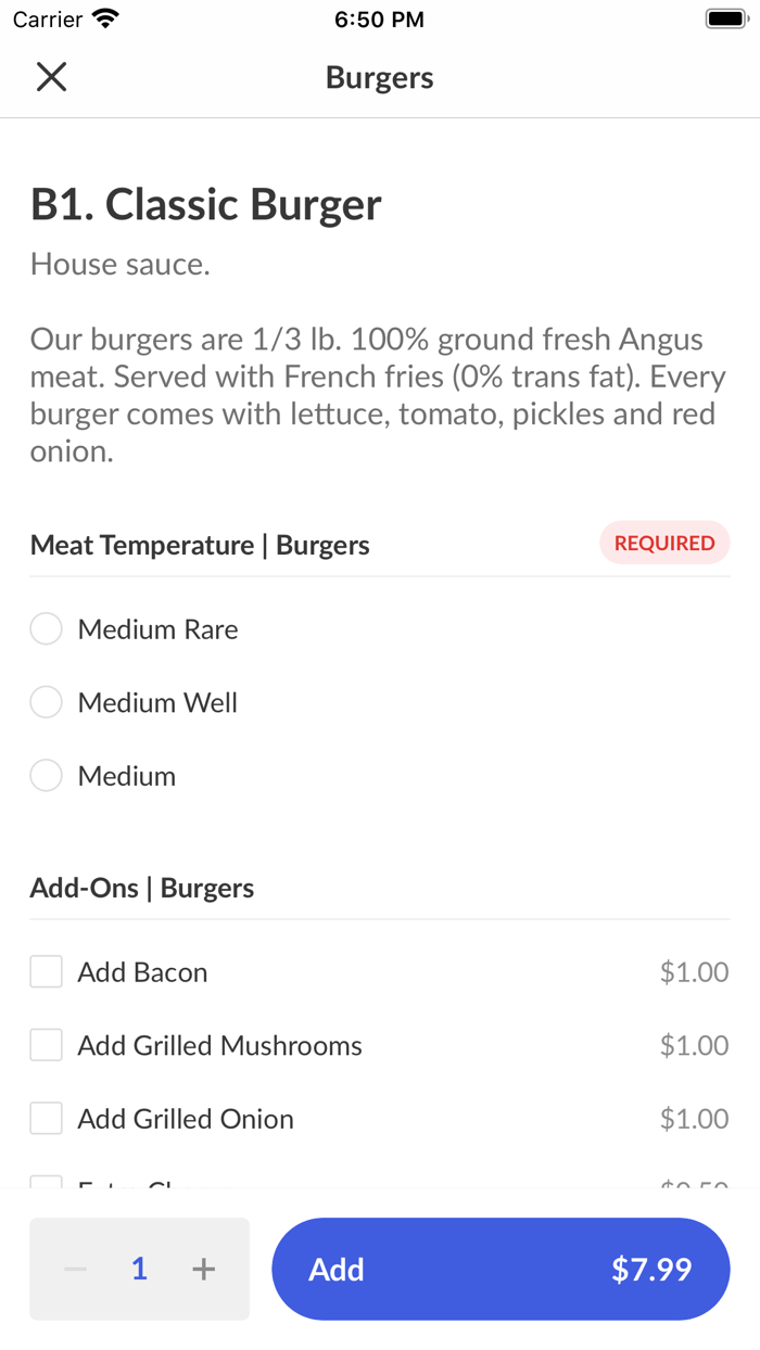 Billie on Burger and Fish Chips