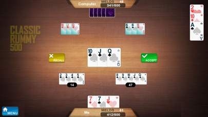 Rummy 500 card offline game Screenshot