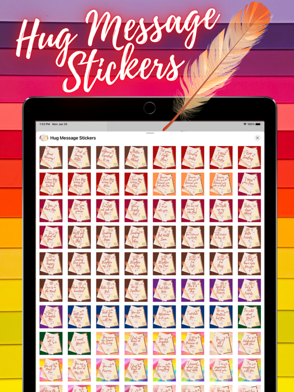 Screenshot #6 pour Hug Message Stickers