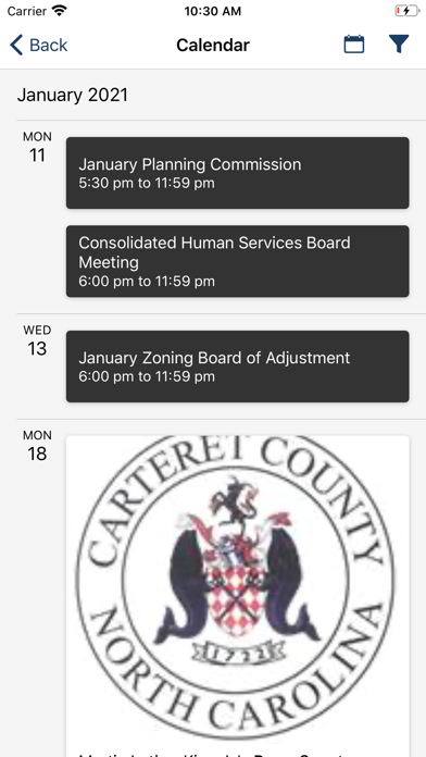 Carteret County Government Screenshot