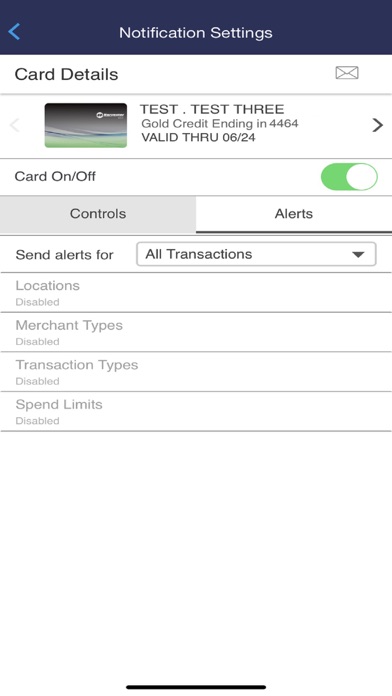 HFCU Card App Screenshot