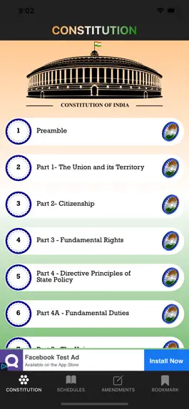 Game screenshot Constitution Of India-English apk